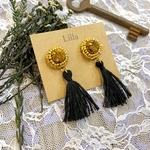 大人ゴージャスな刺繍タッセルピアス✳︎