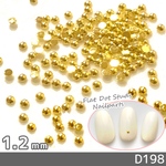 ネイル パーツ 高品質 ゴールド 丸 半球 1.2mm 120個 (D198)