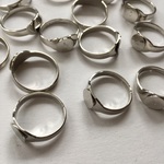 ＃601/指輪/リングパーツ/指輪金具/7個入り/シルバー