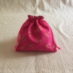 mike☆様専用オーダー品♡巾着袋・さくらんぼ（ピンク&ゴールドラメ）・入園入学