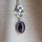 Purple Opal Vintage Glass　カボション　ネックレス