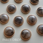 再販4(( 6pcs )) 21mm 台座つきカボション グレー〔CA-023HA〕