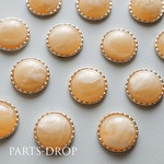再販4(( 6pcs )) 21mm 台座つきカボション ベージュ〔CA-024BE〕