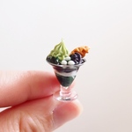 【濃厚 抹茶パフェ】 和スイーツ ミニチュアフード 　