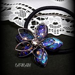 蒼藍花のヘアゴム