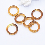 送料無料40個  アクリルパーツ 丸フレーム  17mm  カフェ+ブラウン as008