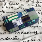 パッチ   グリーン ダブルファスナー長財布