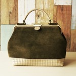 ✴︎半額✴︎SALE‼︎✦✧本革ドクターバッグ✧✦ Sサイズ《ダークオリーブ×サンドベージュ》