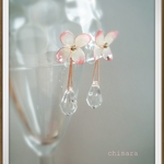 あじさいの輝き ノンホールピアス[両耳用]
