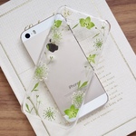 【#368】＊送料無料 ＊押し花スマホケース＊iPhoneケース押し花＊koko＊かすみ草