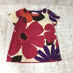 大きい花柄がかわいい半袖ブラウス・シャツ110サイズ