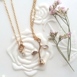 ♡再販♡ vintage rose necklace 薔薇の一輪挿しネックレス ( ニッケルフリー・チェーンの長さ41cm)