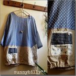 ●Ｗガーゼ×ハーフリネンのプルオーバー（レース）【sunnybilly】