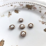 数量限定！希少★  8点  インド刺繍パーツ  パール    i016-0