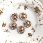 数量限定！希少★  6点  インド刺繍パーツ  ピンクビジュー    i024-0