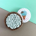 缶ミラーリフ編みケースset＊チョコミント