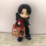 新作 招き猫柄 赤 ミニトートオビツ11サイズ ミニブックつき
