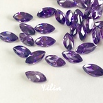 N赤みの紫☆10個入り☆マーキス型 5x10mm☆A級ジルコニアキュービックジルコニア