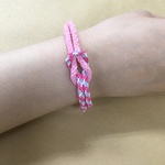 ●12　組みひも　ブレスレット　ピンク＆ピンク・水色・白　１点モノ☆　レディース・メンズ♪　浴衣のアクセサリーにも♪　ブルー　ホワイト