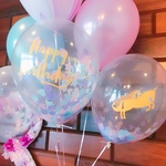 6個セットI♡unicornバースデーコンフェッティバルーン
