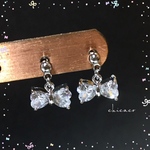 ジルコニア🎀リボンピアス／イヤリング