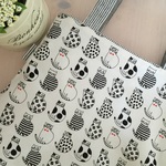 【02…様オーダー品】ねこさんの縦長ぽってりお買い物バッグ