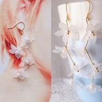 大人可愛いパールの花ピアス❤︎ジグザグデザイン  大ぶりピアス*ゴールド*フラワー //14kgfピアス変更可//Flower earrings