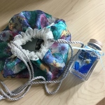 母の日❤︎花かんざしのミニハーバリウム   と大きく開くポーチブルー