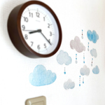 もこもこのくも【水彩】　ウォールステッカー/ウォールデコ【送料無料】