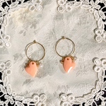【ピアス】ハートのフープピアス