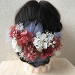 成人式 髪飾り ドライフラワー