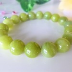 ☆良縁☆希望☆愛のエネルギー☆アイドクレース☆ベスビアナイト♪　☆お抹茶色☆　☆１０．５ｍｍ☆　☆１６ｃｍ☆