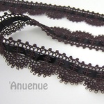 アンティークデザインレースリボン （Bordeaux / ボルドー) 2.7cm ×1ｍ