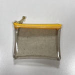 お試し価格★完成品★Mサイズ  くるみるく工房の虹色ミニミニポーチ★クリアポーチ★PVC★