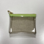 お試し価格★完成品★Mサイズ  くるみるく工房の虹色ミニミニポーチ★クリアポーチ★PVC★