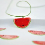 『スイカのネックレス・ペンダント』