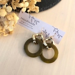 大ぶり❤︎カーキピアス・イヤリング