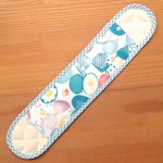 水筒肩紐カバー＊234 りぼんちょうちょブルーチェック