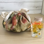   ^ ^母の日❤︎ミモザのハーバリウム    と大きく開くポーチ ゴールド