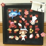 こねこねくらぶ 樹脂粘土 ★　お寿司屋さん　フレームタイプ　ミニチュア　ドールハウス　人形