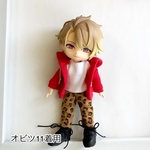 【完成品】オビツ11 服 ねんどろいどどーるにも フードパーカー （フード小