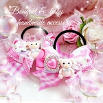 ツイン🎀リボンヘアゴム୨୧ピンク୨୧リボン ୨୧キャンディ💛