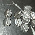 10個 クリア ビーズ ラウンド