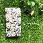 リバティ 動物 手帳型iPhoneケース