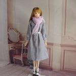 momoko ジェニー outfit.4.6 ストライプシャツワンピ