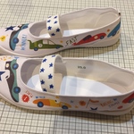 蒼さま専用♪星入りクルマのデコパージュ上履き