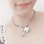 ハート×ローズ   ボールチェーンネックレス