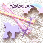 💜Ruban mou♪チロルテープ💜キッズネックストラップ♪ガーリー携帯pinks
