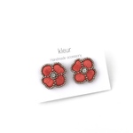 ビーズ刺繍お花のイヤリング  no.6