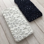 ツリー刺繍レース   iPhoneケース